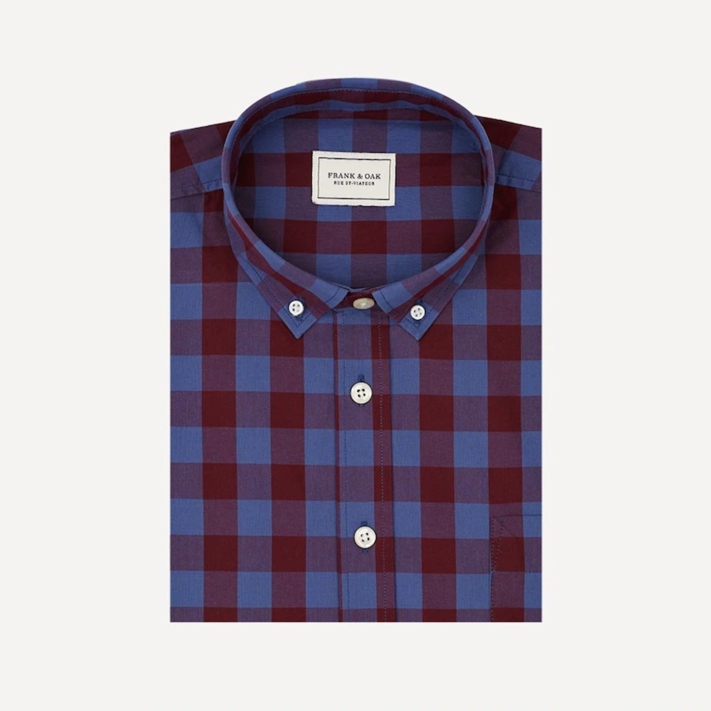 Gingham Style Collard Shirt